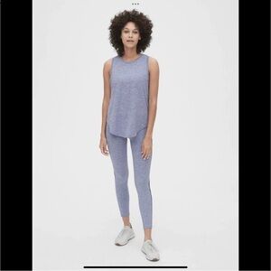 GapFit Brushed Tech Jersey Knot-Hem Tank Top Purple Small athletic gopcore lilac